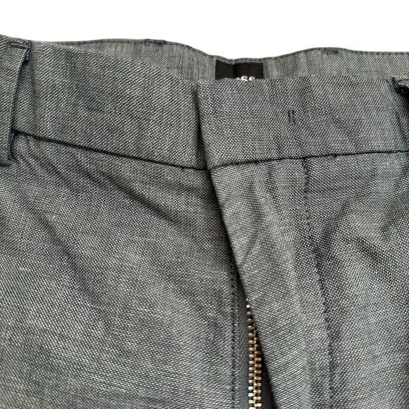 BOSS HUGO BOSS Navy Blue Gray Cotton Stretch Classic Pants Men's SIze 34R - Picture 3 of 6
